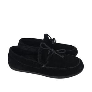 Vionic Irving Adler Moccasin Slipper Men's Size 11 
Black Suede Slippers ​